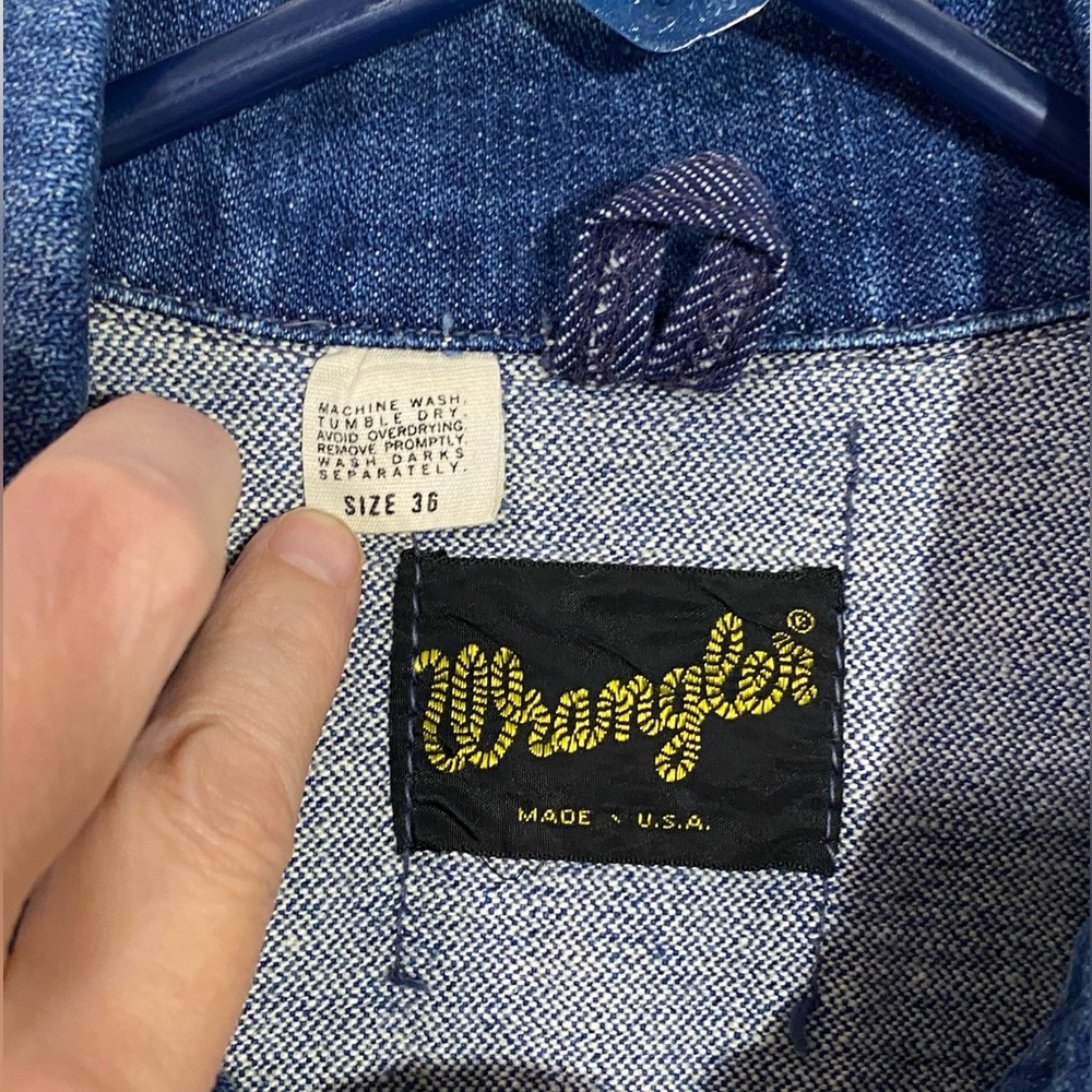 70s Wrangler Denim Vest USA MADE Vintage Men’s 36 XS / S - Picture 4 of 9